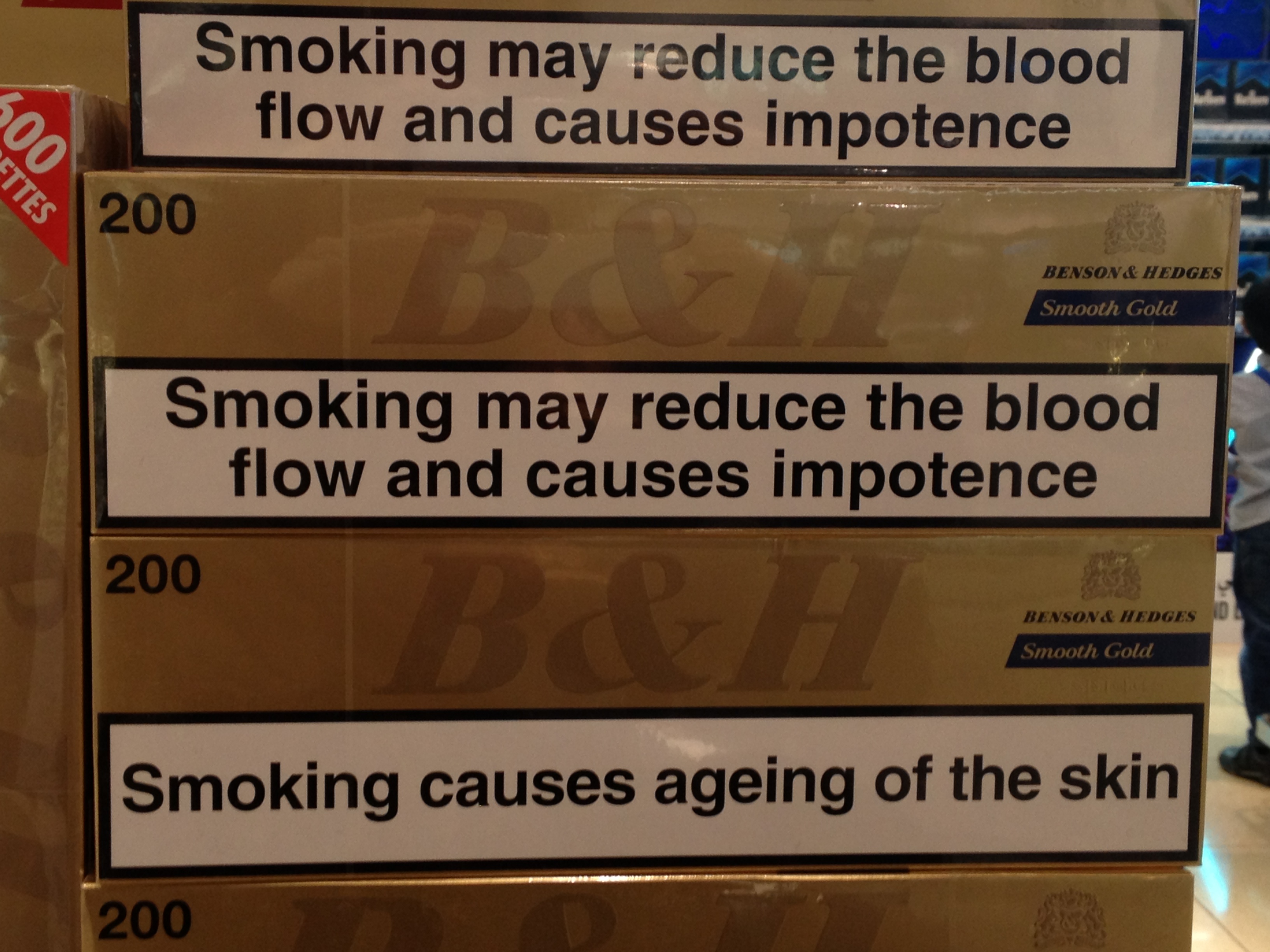 B&H Cigarette Packs with Warning Labels Campaign for TobaccoFree Kids